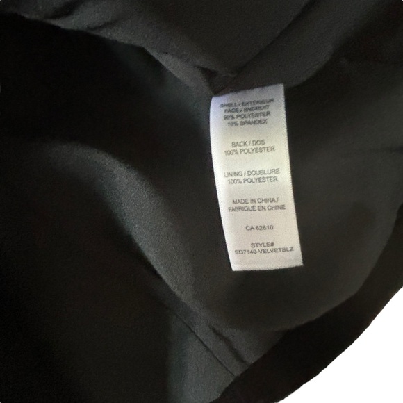 Rickis Velveteen Lined Blazer Black, Medium, Single Button *NWOT* - Picture 9 of 16